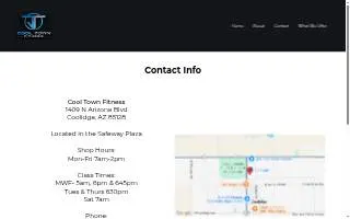 Cool Town Fitness website