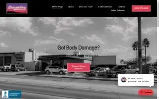 Dreamline Collision Center website