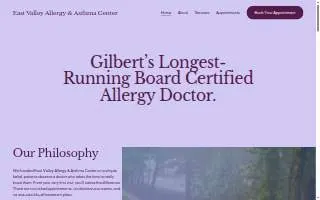 East Valley Allergy & Asthma Center website