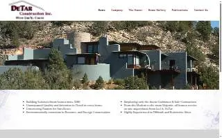 Detar Construction Inc. website