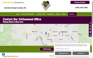 Helping Hands-In Home Care website