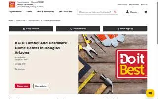B&D Lumber And Hardware website