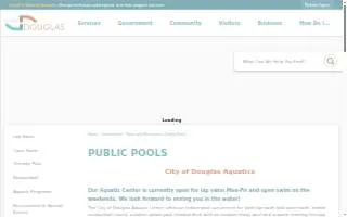 City of Douglas Aquatic Center website