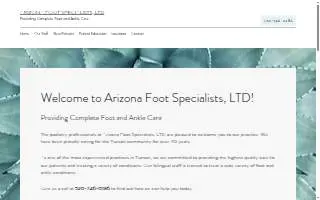 Arizona Foot Specialists, LTD website