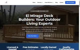 El Mirage Deck Builders website