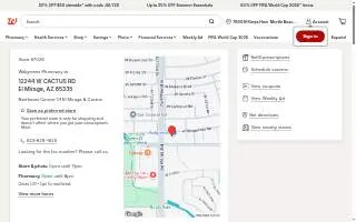 Walgreens Pharmacy of El Mirage website