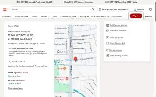 Walgreens of El Mirage website