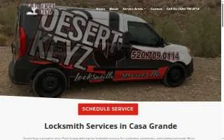 Desert Keyz Locksmith Services website