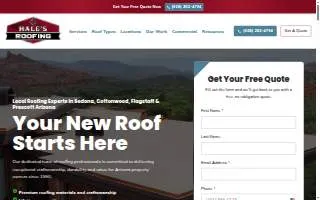 Hale's Roofing of Flagstaff website