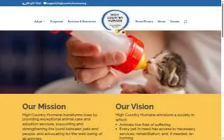 High Country Humane website