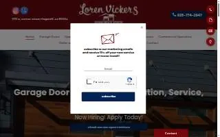 Loren Vickers Overhead Door Inc website