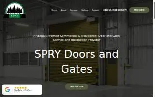 Spry Doors and Gates website