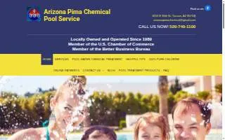 Arizona Pima Chemical Pool Service website