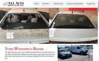 All Aces Auto Glass of Fortuna Foothills website