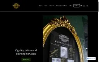 Empire Ink & Barber Parlor website