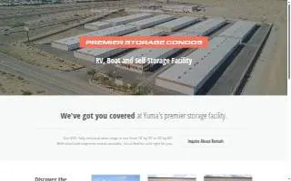 Premier Storage Condos website