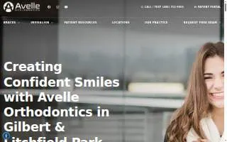 Avelle Orthodontics - Gilbert website