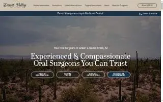 Desert Valley Oral Surgery of Gilbert website