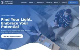 Lighthouse Psychiatry Brain Health Center website