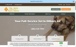 Val Vista Animal Hospital website
