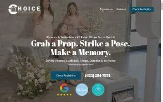 Choice Photo Booths AZ website