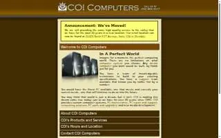 COI Computers website