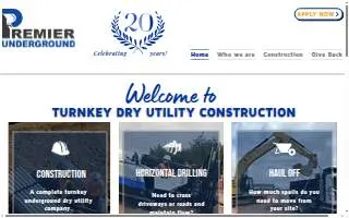 Premier Underground Construction LLC website
