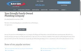 Sav-On Plumbing website