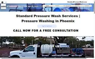 Standard Pressure Wash Services of Glendale website