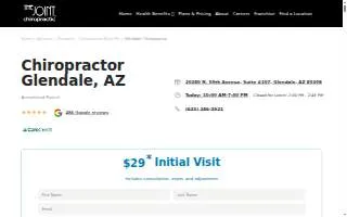 The Joint Chiropractic of Glendale website