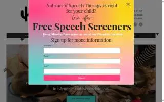 West Valley Speech Therapy, PLLC of Glendale website