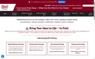 BMD Printing & Business Services website