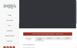 Sonny's Old Town of Goodyear website