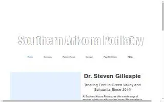 Southern Arizona Podiatry website