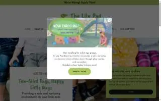 The Lily Pad Day Care Center website
