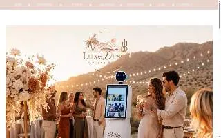 Luxe Desert Photo Booth website