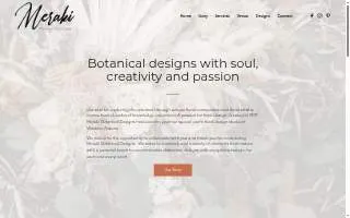 Meraki Botanical Designs website