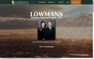Lowmans Arizona Funeral Home website