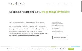 ReThinc Advertising website