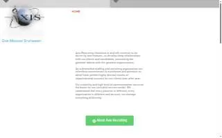 Axis Recruiting Solutions website
