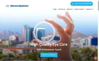 Marana Eye Care website