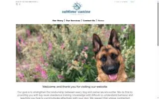 Sublime K9 of Marana website