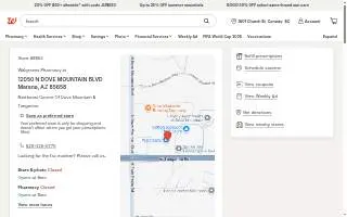 Walgreens of Marana website