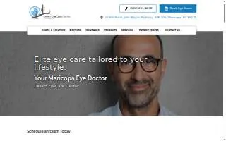 Desert EyeCare Center website