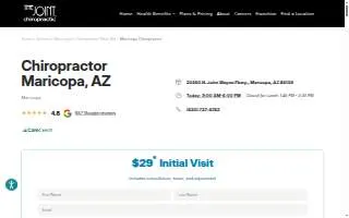 The Joint Chiropractic of Maricopa website