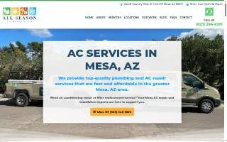 All Season Plumbing And Air of Mesa website