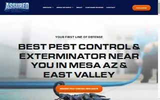Assured Pest Control & Termite Treatment Mesa AZ website
