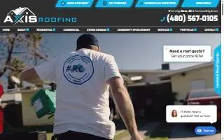 Axis Roofing website