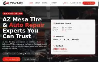 AZ Mesa Tire Shop website