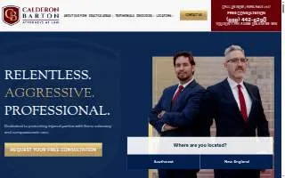 Calderon Barton Nursing Home and Medical Malpractice Attorneys website